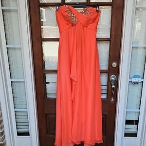 Disney Forever Enchanted Peach Formal Maxi Dress